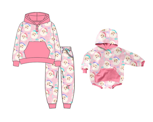 25.6.14 custom each style moq 5eta 4-6week Sibling Sisters Christmas baby girl long sleeve pants sets and rompers match family design