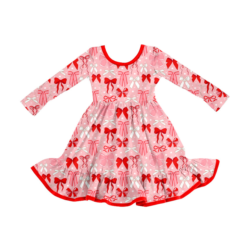 25.8.30 custom each style moq 5eta 4-6week Sibling Sisters bow baby girl long sleeve pants sets and dress and rompers match family design