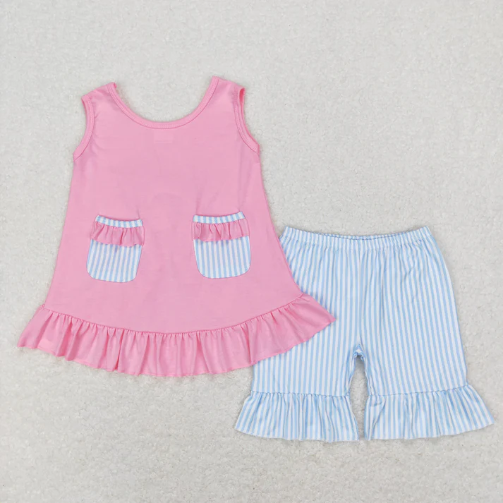 Sibling Baby Girls clothes Flowers Summer Sibling Sister Clothes Sets