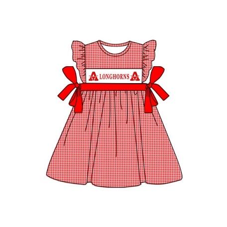 Deadline: May 10custom no moq eta 5-6week longhorns red summer dress