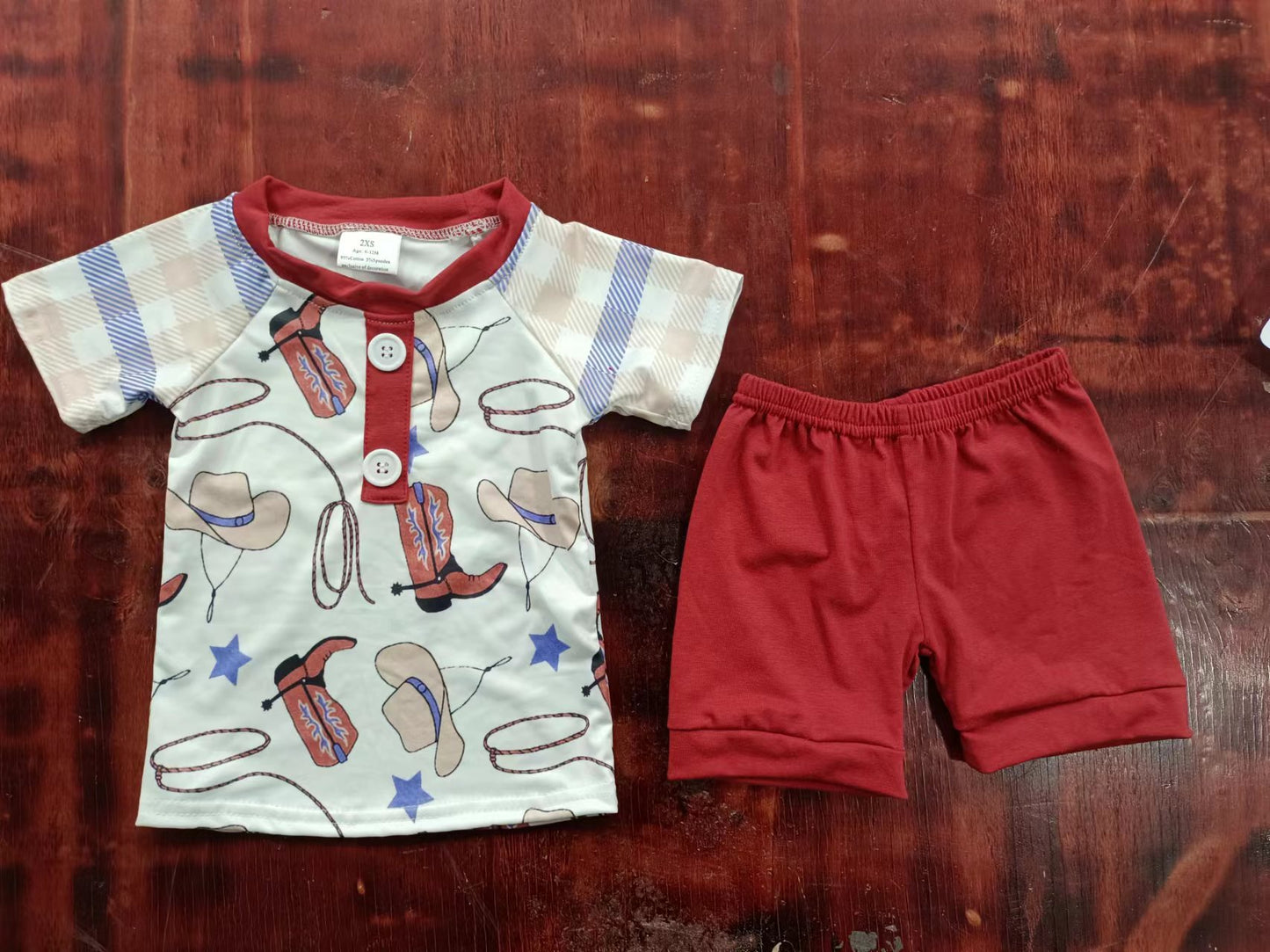 Summer boys short sleeve shorts suit, shoes, boots