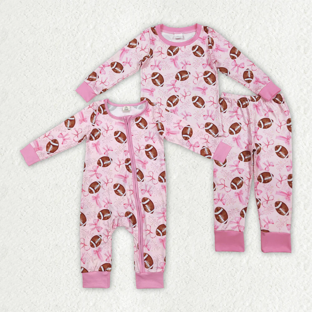 RTS NO MOQ Sibling Baby girl clothes rugby long-sleeved trousers suit & romper