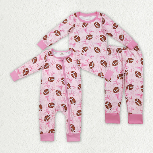 RTS NO MOQ Sibling Baby girl clothes rugby long-sleeved trousers suit & romper