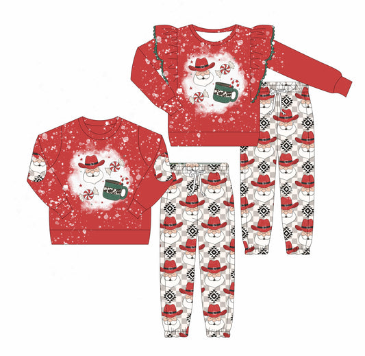 25.6.4 custom each style moq 5eta 4-6week Sibling Sisters  baby girl long sleeve pants sets 1 and sets 2 match family design