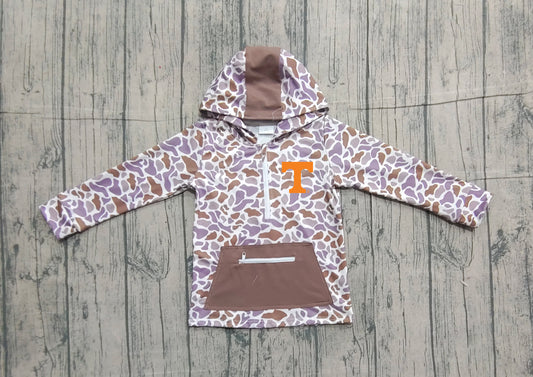 Custom moq 5 mix size milk silk baby boys clothes team camouflage summer hooded long sleeve top-25.11.20