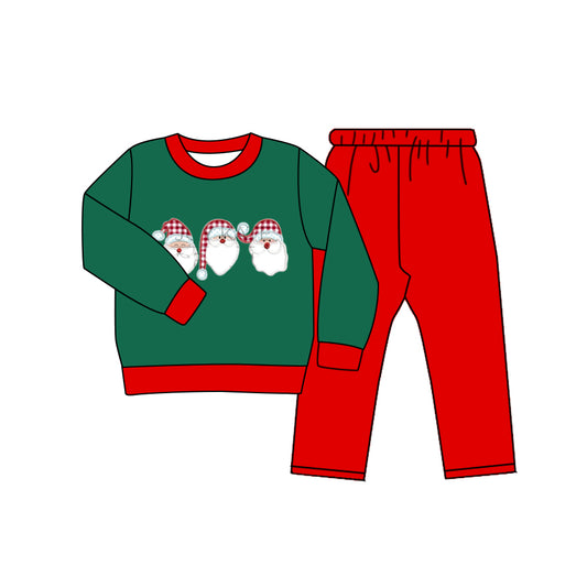5.23 custom each style moq 5eta 4-5week Sibling Sister Christmas Santa claus girls and boys outfits and baby romper and dress match family design