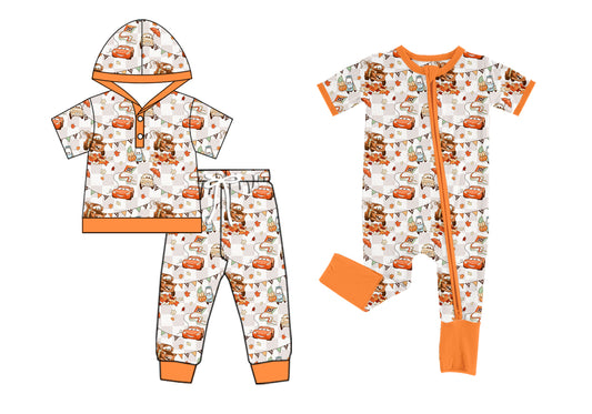 4.28 custom each style moq 5eta 4-6week Sibling Sisters cars baby boy short sleeve pants sets and rompers match family design