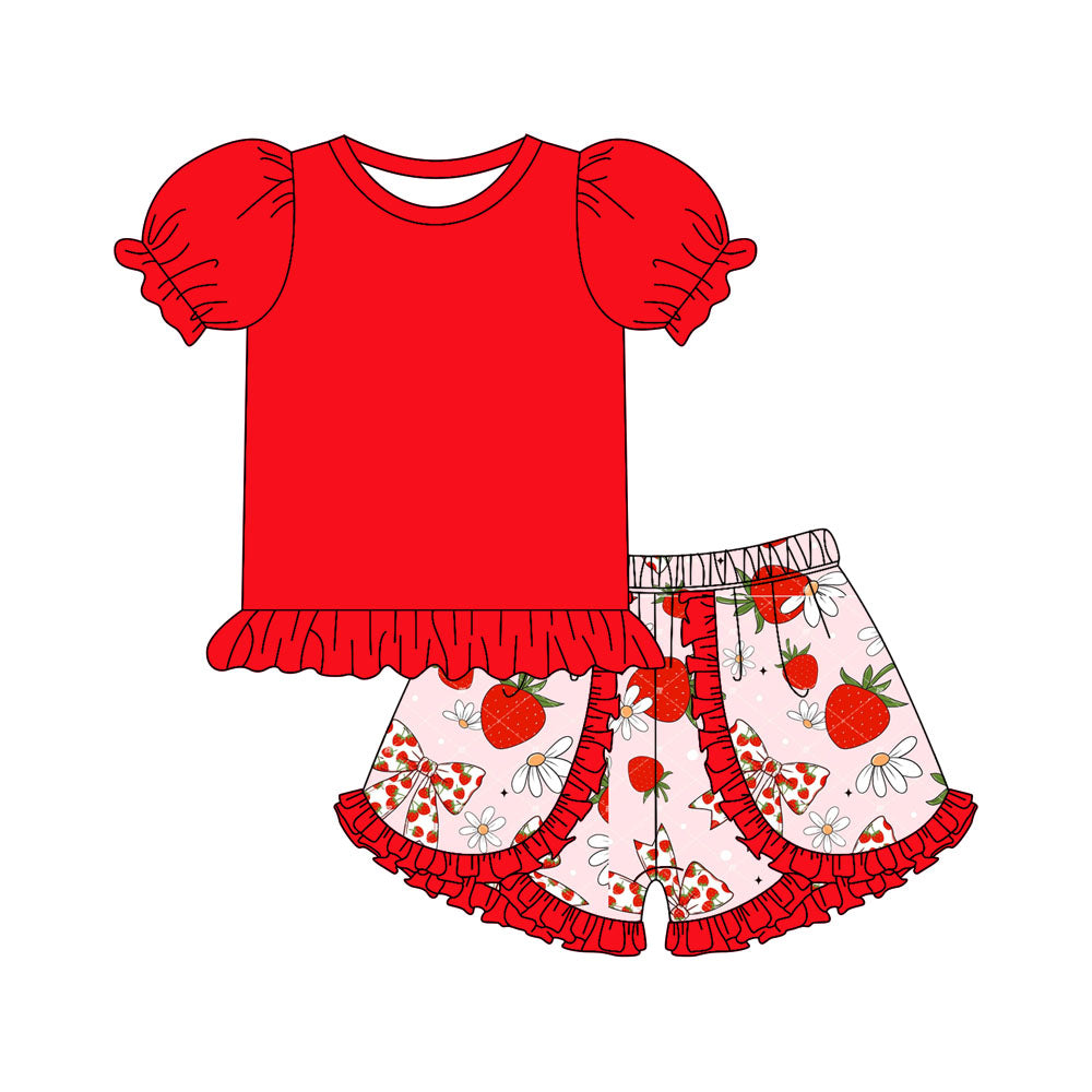 3.26 custom each style moq 5eta 4-6week Sibling Sister baby girls short sleeve set and set 8 match design