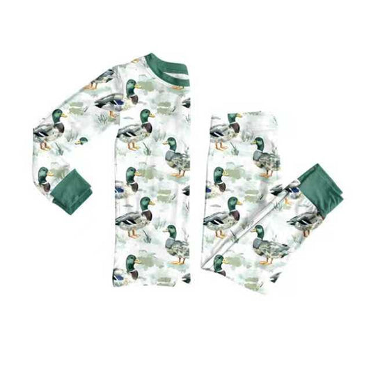 25.8.28 custom each style moq 5eta 4-6week Sibling Sisters duck baby boy long sleeve pants sets and romper match family design