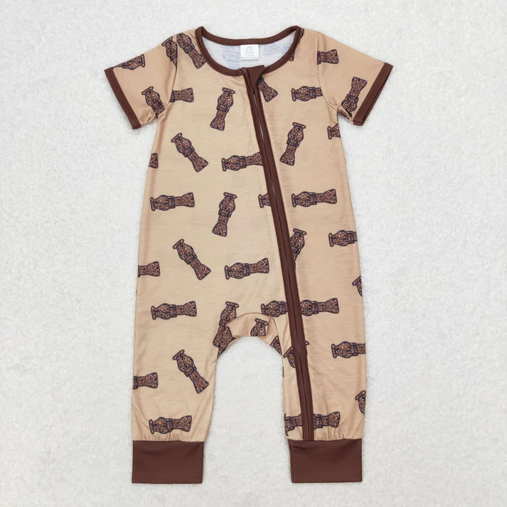 RTS NO MOQ Sibling Baby boy clothes camouflage short Sleeve Romper Mixed Sizes