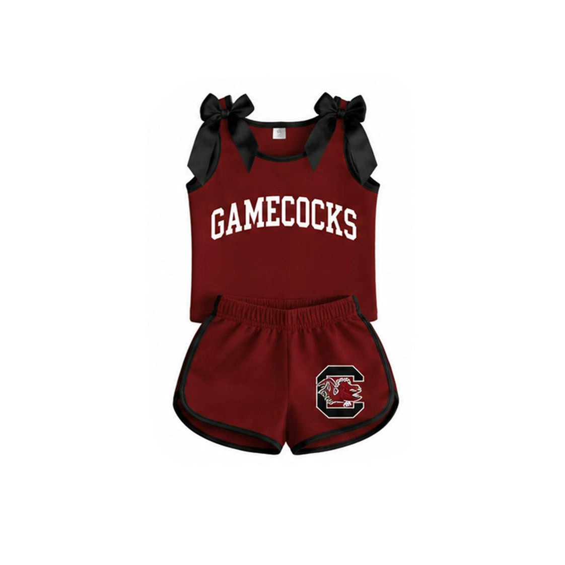 (Preorder new) No moq Baby Girls Bow Sleeveless Top And Shorts Summer Outfit Sets