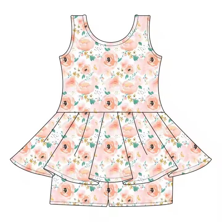 Custom moq 5 each style eta 6-7weeks baby girl clothes short sleeve shorts sets-25.7.24