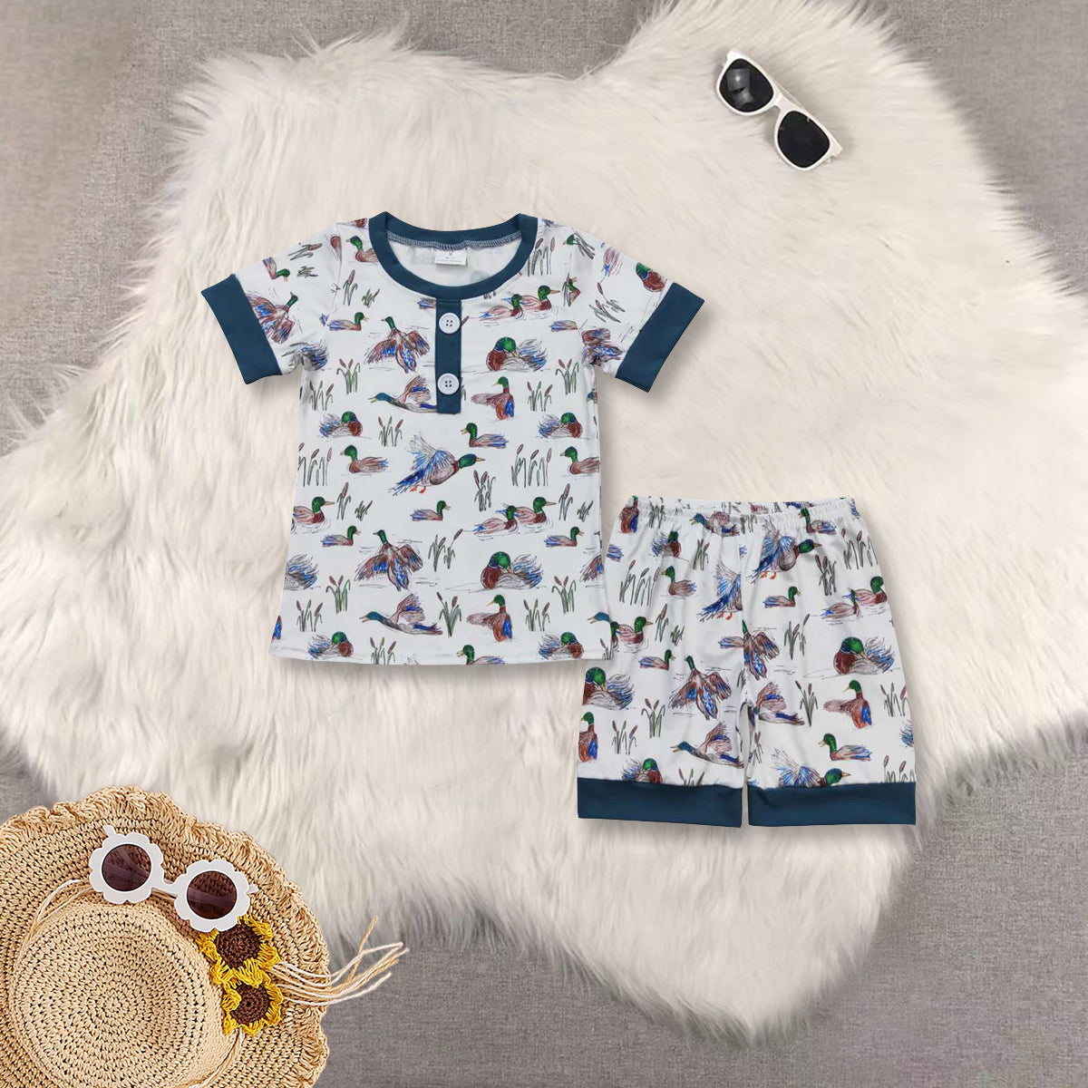 RTS no moq baby Boys clothes summer Short Sleeve Shorts sets