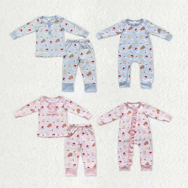 RTS NO MOQ Sibling Baby girls clothes Christmas long-sleeved trousers suit & rompers
