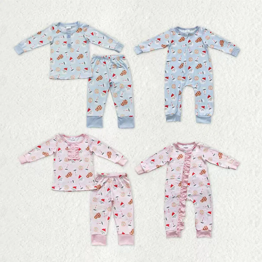 RTS NO MOQ Sibling Baby girls clothes Christmas long-sleeved trousers suit & rompers
