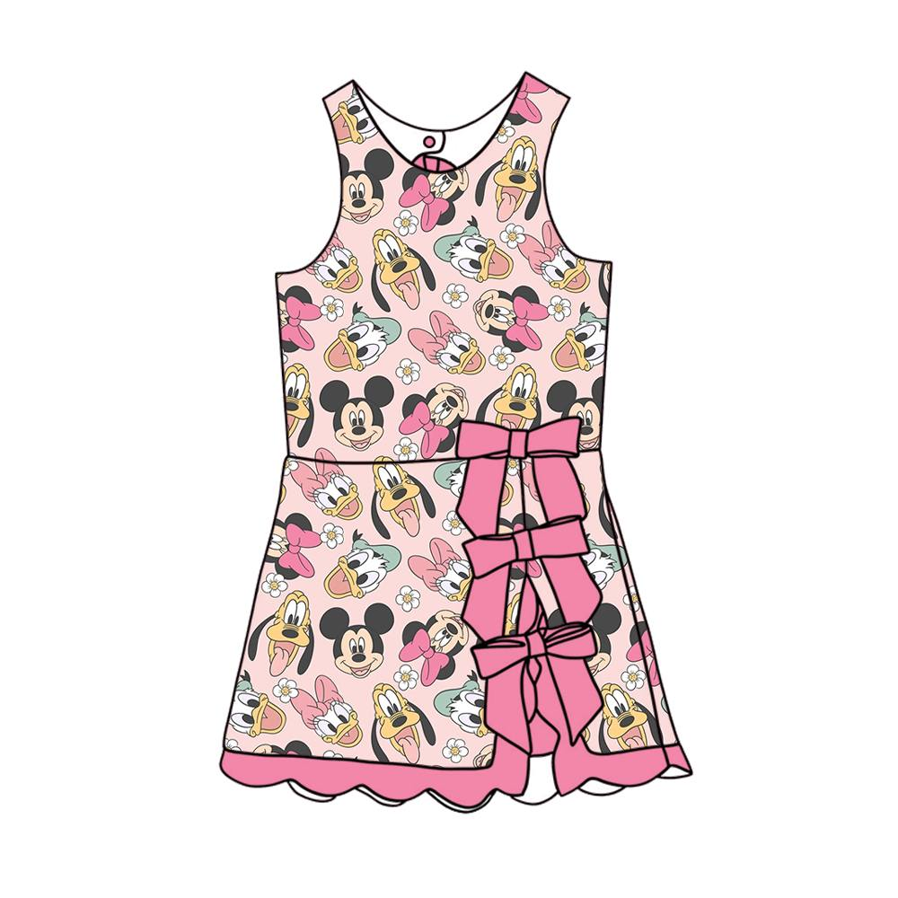 Custom moq 5 mix size milk silk baby girl clothes Summer clothes cute dress Summer dresses skirt