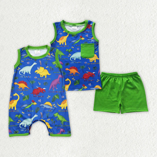 RTS NO MOQ baby girl clothes dinosaur Rompers Clothes Sets