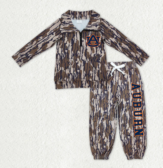 Custom moq 5 mix size milk silk summer teams baby boys clothes camouflage long sleeve pants sets-25.11.12