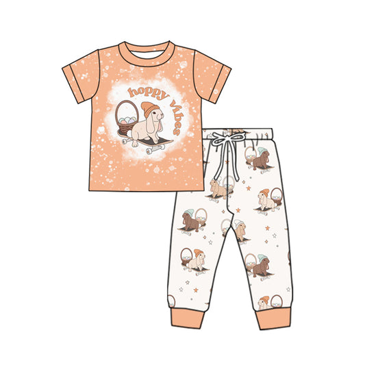 10.21 custom each style moq 5eta 4-6week baby boys clothes easter short sleeve pants sets