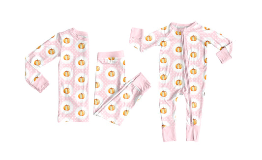 25.8.5 custom each style moq 5eta 4-6week Sibling Sister pumpkin pink baby girl long sleeve pants sets and rompers match family design