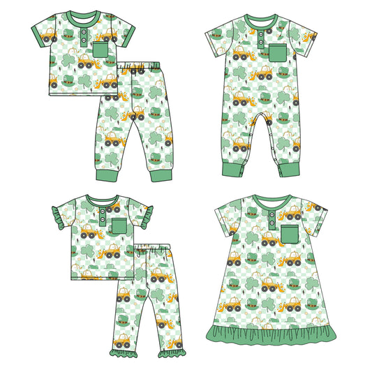 25.9.25 custom each style moq 8 eta 6-8week Sibling Sister baby short sleeve pants sets 2 and romper and dress match design