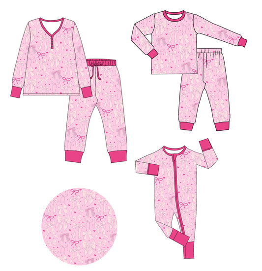 25.9.11 custom each style moq 5eta 4-6week Sibling Sister bow baby long sleeve pants sets and romper and adult set match design
