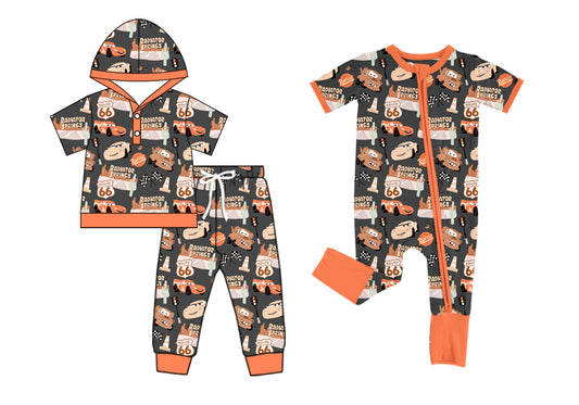 4.28 custom each style moq 5eta 4-6week Sibling Sisters cars baby boy short sleeve pants sets and rompers match family design