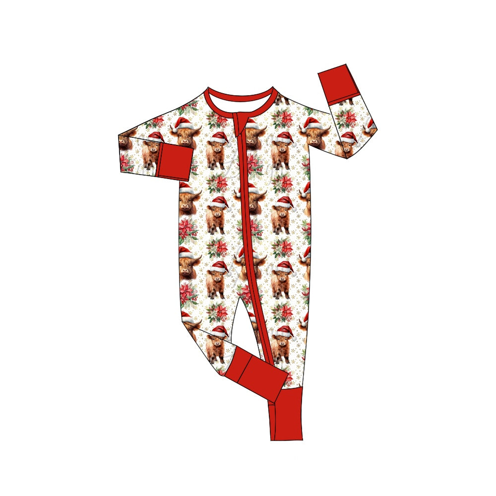 5.22 custom each style moq 5eta 4-5week Sibling Sister Christmas cow girls and boys outfits and baby romper match family design