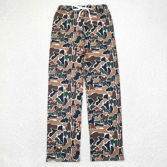 RTS NO MOQ Sibling adult clothes milk silk camouflage duck adult long pants