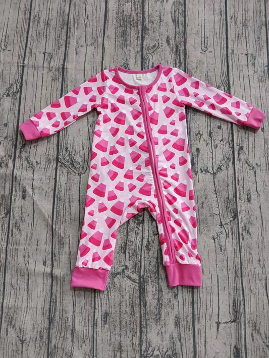 Custom moq 3 eta 6-7weeks baby girls clothes pink long sleeve romper-25.7.11