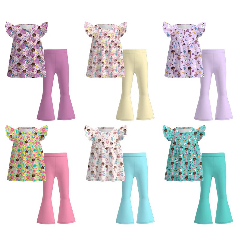 Custom moq 5 each style eta 6-7weeks baby girl clothes summer short sleeve pants sets 1 -25.7.16