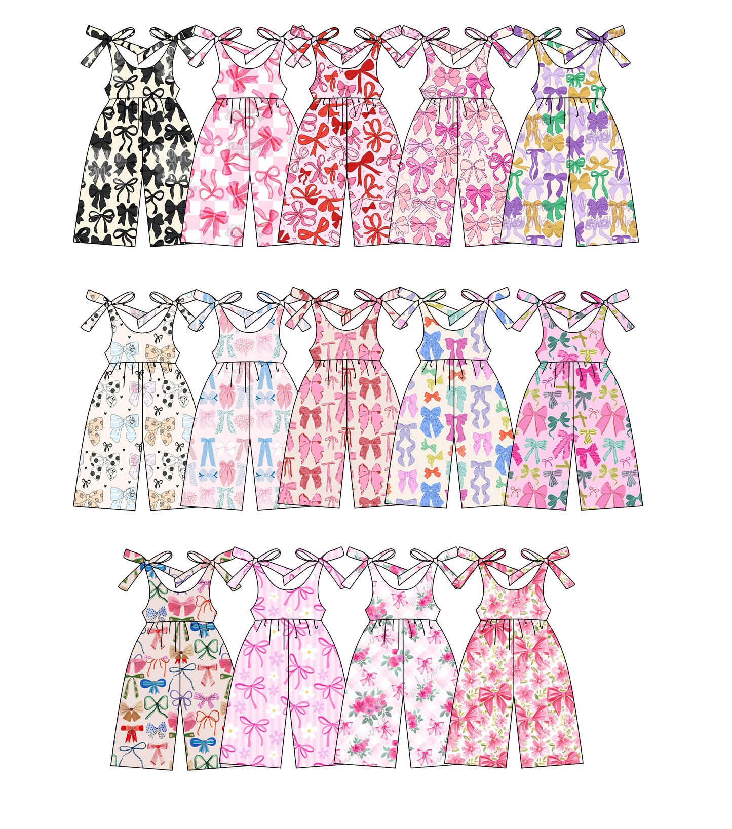 12.24 custom each style moq 5eta 4-6week Sibling Sister bow baby suspender jumpsuit 1 and jumpsuit 2 and jumpsuit 3 and jumpsuit 4 and jumpsuit 5 and jumpsuit 6 and jumpsuit 7 and jumpsuit 8 match design