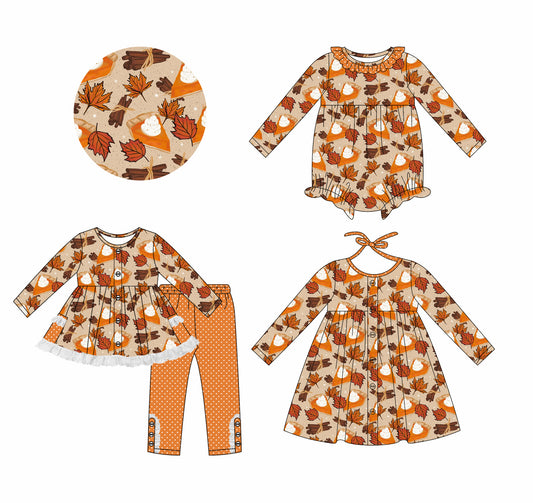 25.7.4 custom each style moq 5eta 4-6week Sibling Sisters cake baby girl long sleeve pants sets and dress and rompers match family design