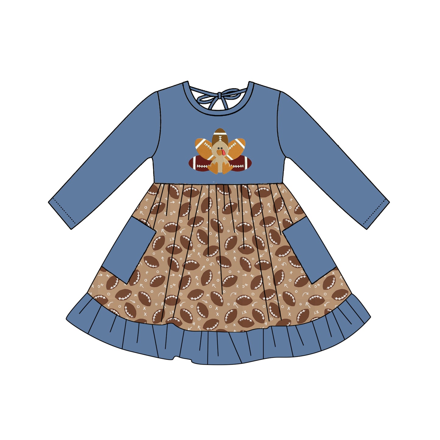 6.29 custom each style moq 5eta 4-6week Sibling Sister turkey navy blue baby girls sets and dress and briefs sets match family design