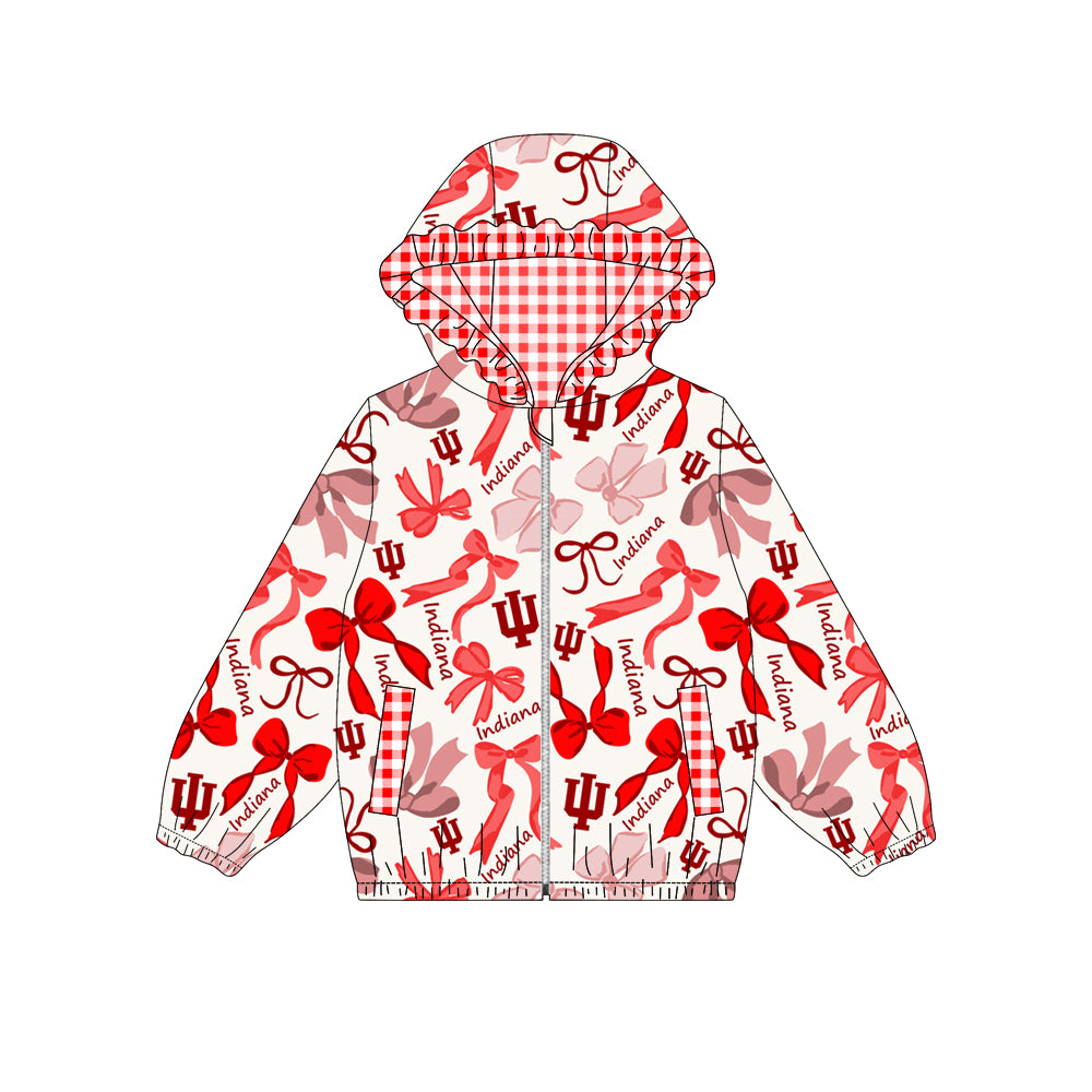 Custom moq 5 mix size milk silk summer teams baby girls clothes lace bow red hooded long sleeve top-25.9.2
