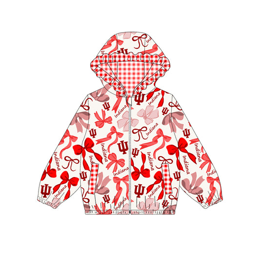Custom moq 5 mix size milk silk summer teams baby girls clothes lace bow red hooded long sleeve top-25.9.2