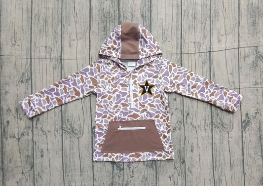 Custom moq 5 mix size milk silk baby boys clothes team camouflage summer hooded long sleeve top-25.11.20