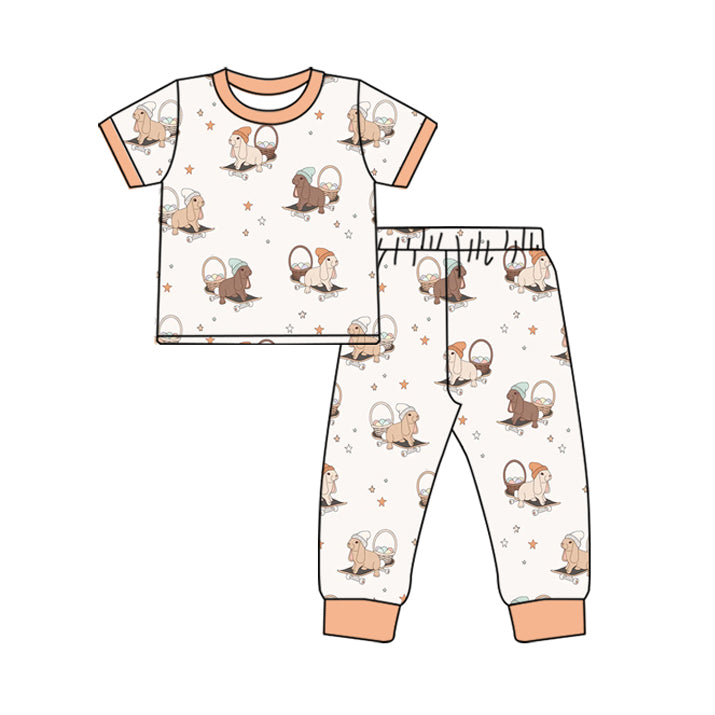 10.21 custom each style moq 5eta 4-6week Sibling Sister easter baby boys short sleeve sets and rompers match design