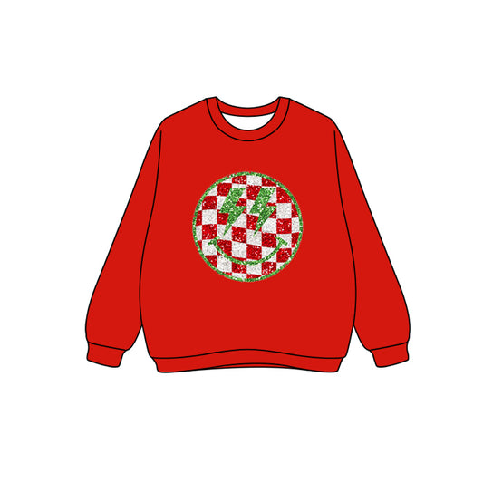 25.7.21 custom each style moq 5eta 4-6week Sibling Sister Christmas red baby boy long sleeve top