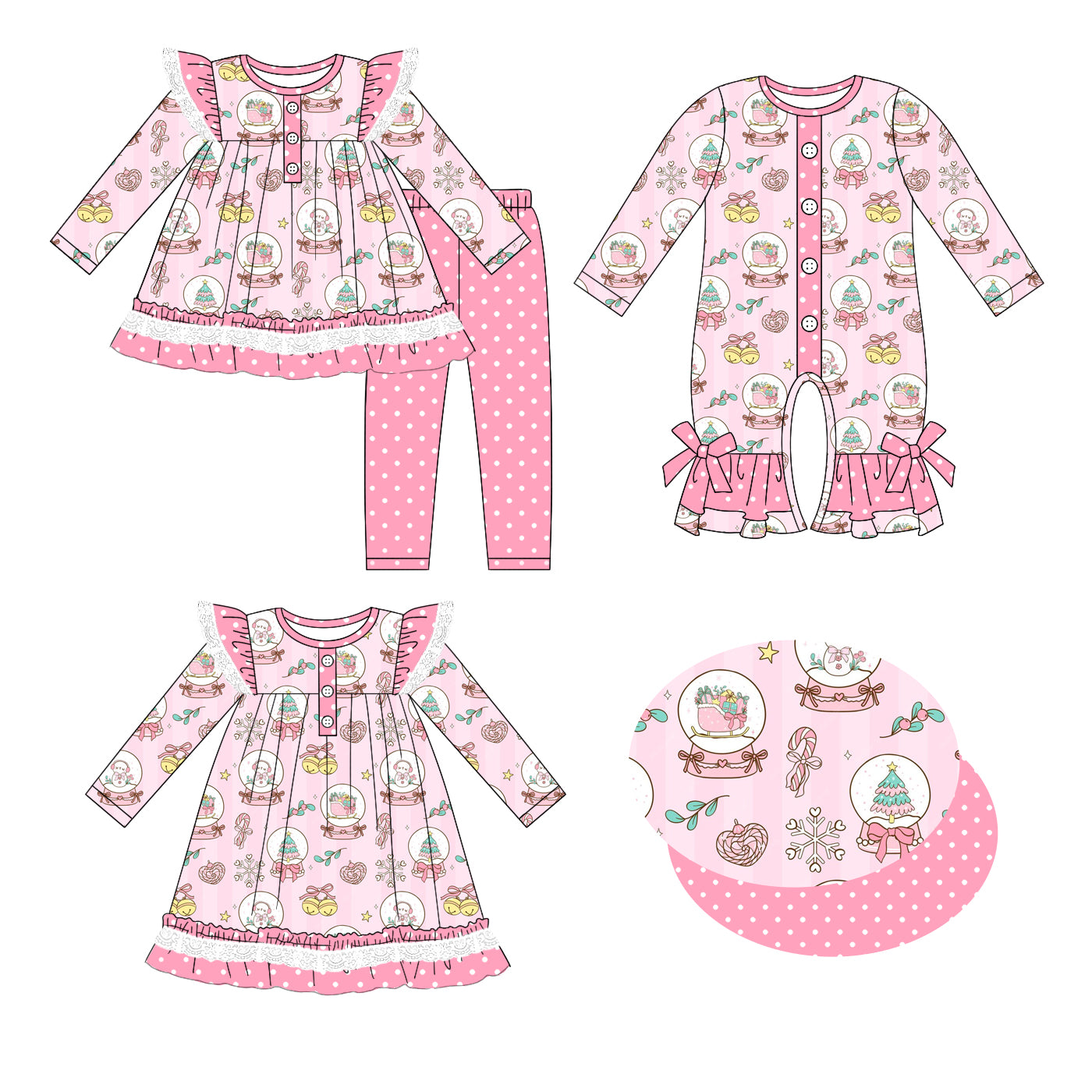 25.5.20 custom each style moq 5eta 4-6week Sibling Sisters bow Christmas baby girl long sleeve pants sets and dress and rompers match family design