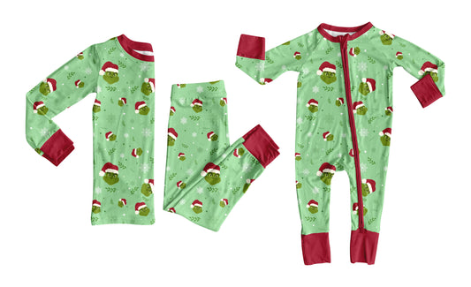 25.8.6 custom each style moq 5eta 4-6week Sibling Sister Christmas green baby boy long sleeve pants sets and rompers match family design
