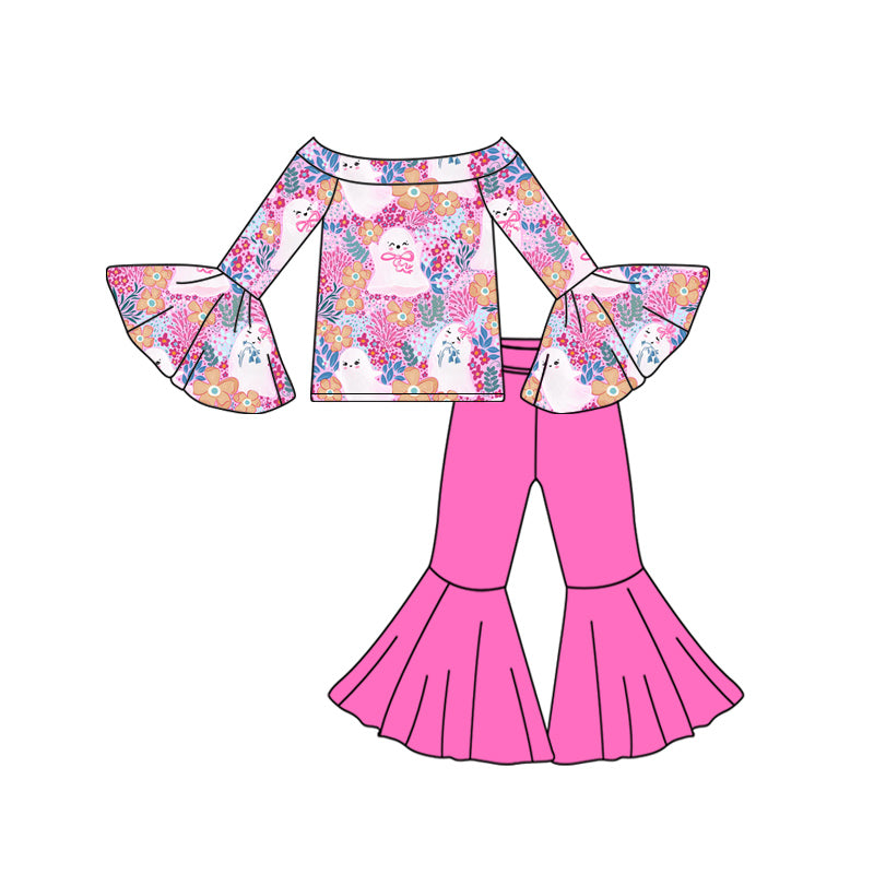 25.7.23 custom each style moq 5eta 4-6week Sibling Sisters baby girl long sleeve pants sets 1 and sets 3 match family design