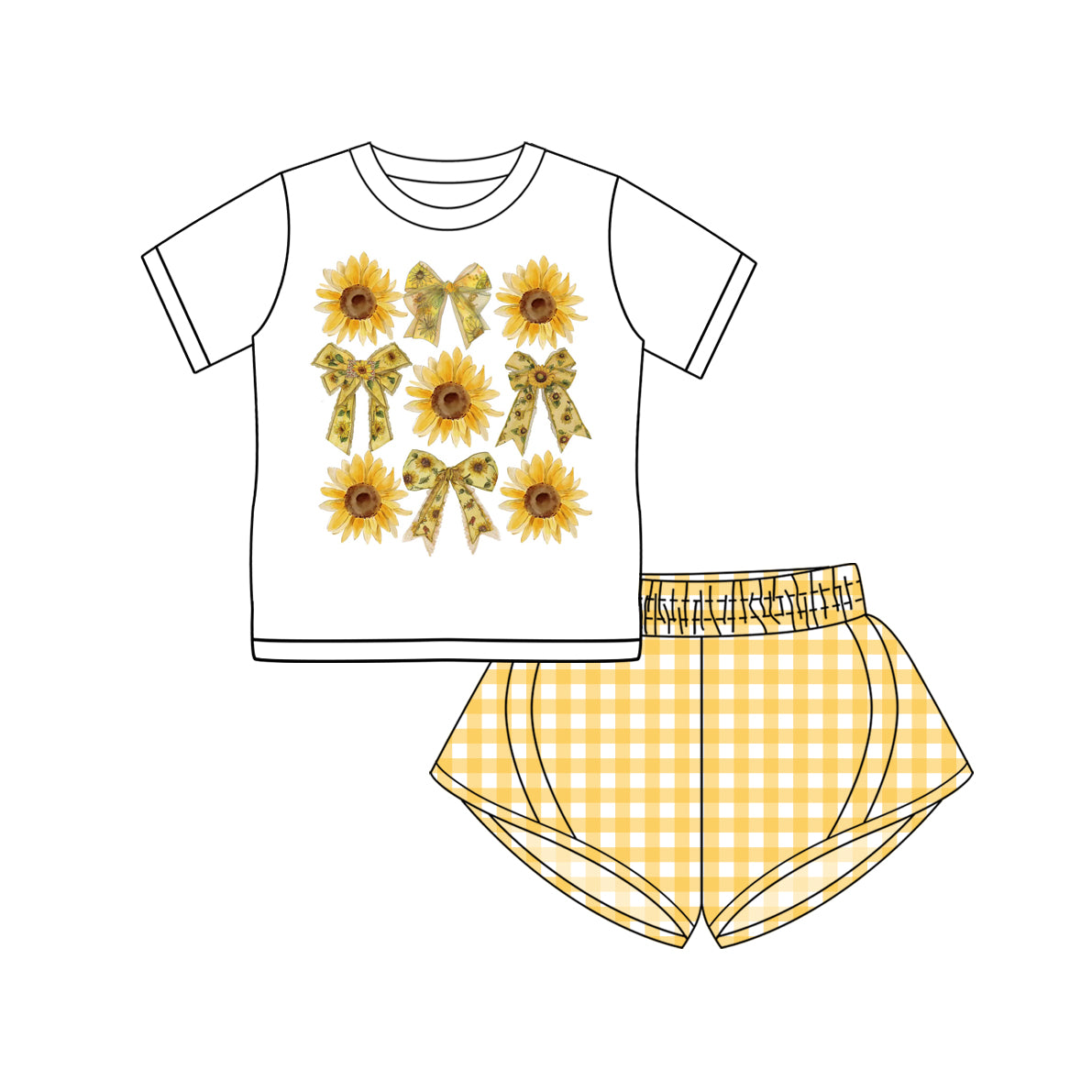 3.13 custom each style moq 5eta 4-6week Sibling Sister bow baby girls short sleeve set and set 5 match design