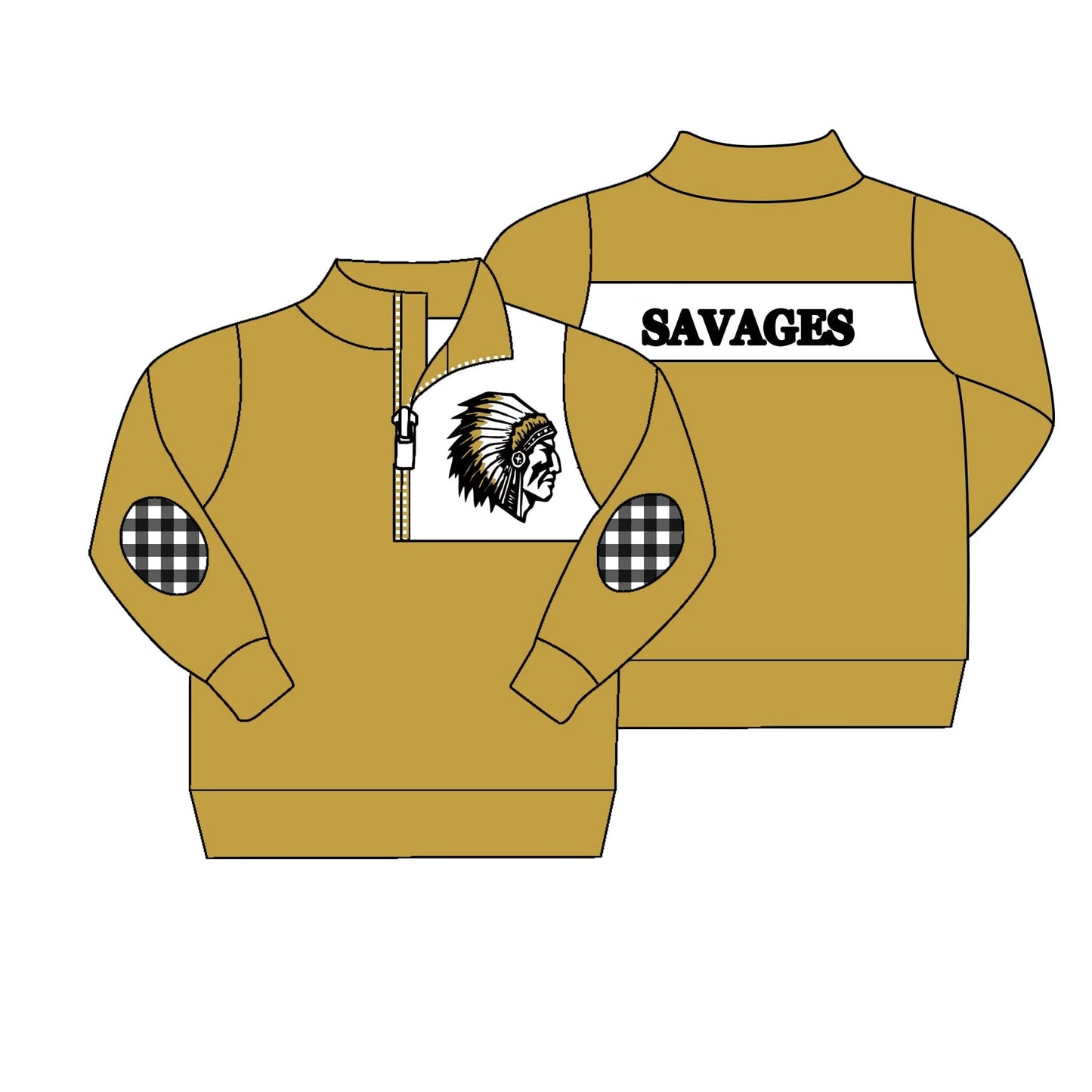 Savages  Black and gold baby boys clothes team toddler boy summer top