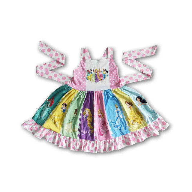 RTS NO MOQ Sibling Baby Girls Sleeveless Twirl dresses