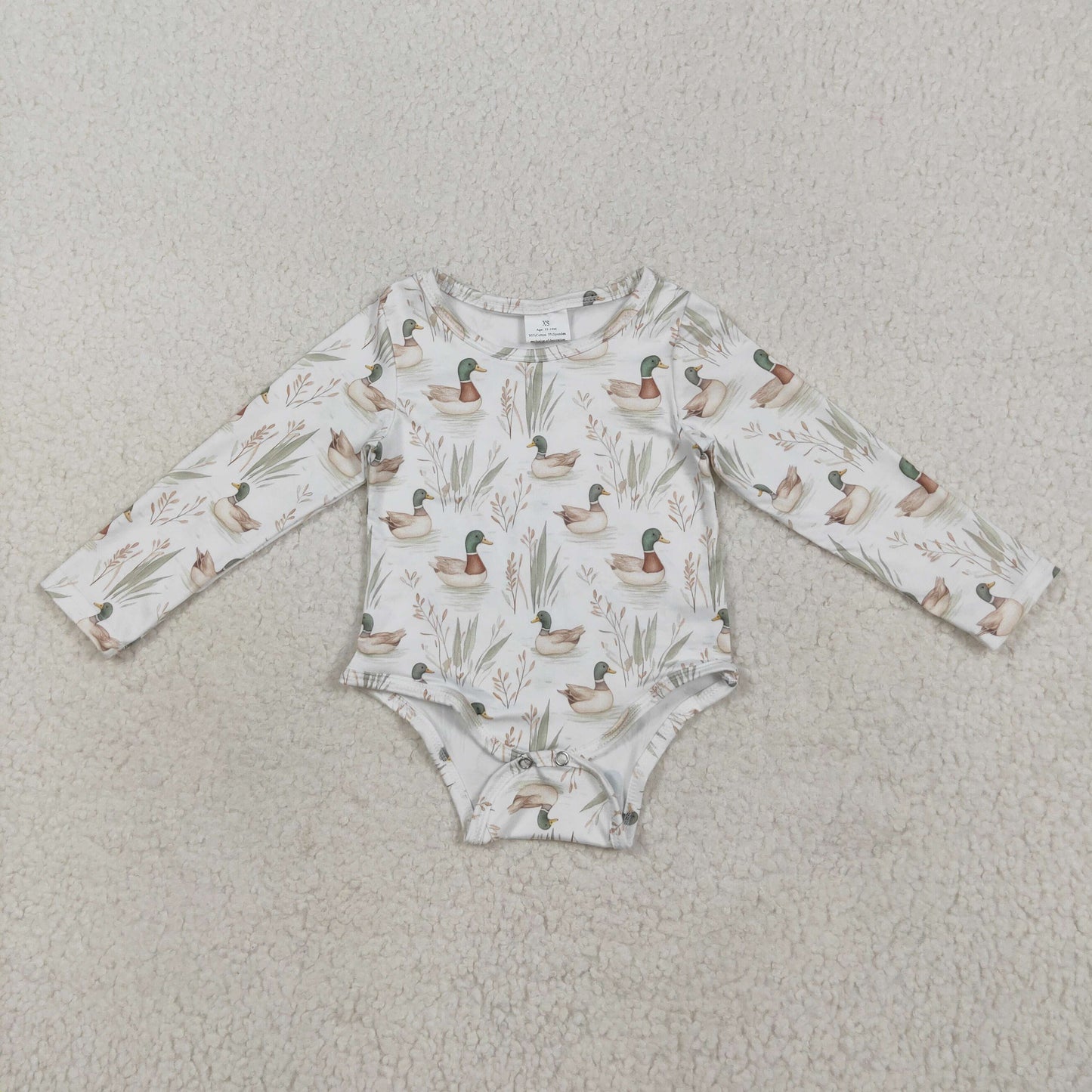 RTS NO MOQ（In Stock ) LR2338 Duck plant long-sleeved jumpsuit