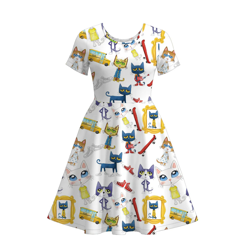 Custom moq 5 each style eta 6-7week adult clothes short sleeve dress