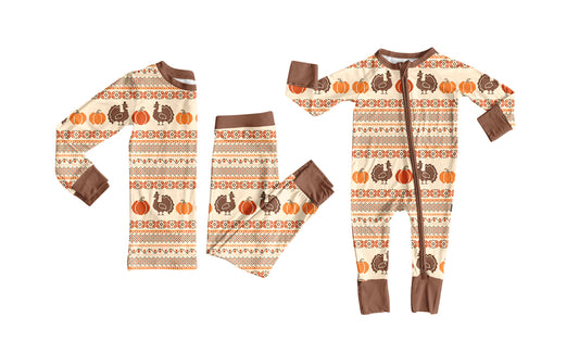 25.8.5 custom each style moq 5eta 4-6week Sibling Sister pumpkin baby boy long sleeve pants sets and rompers match family design