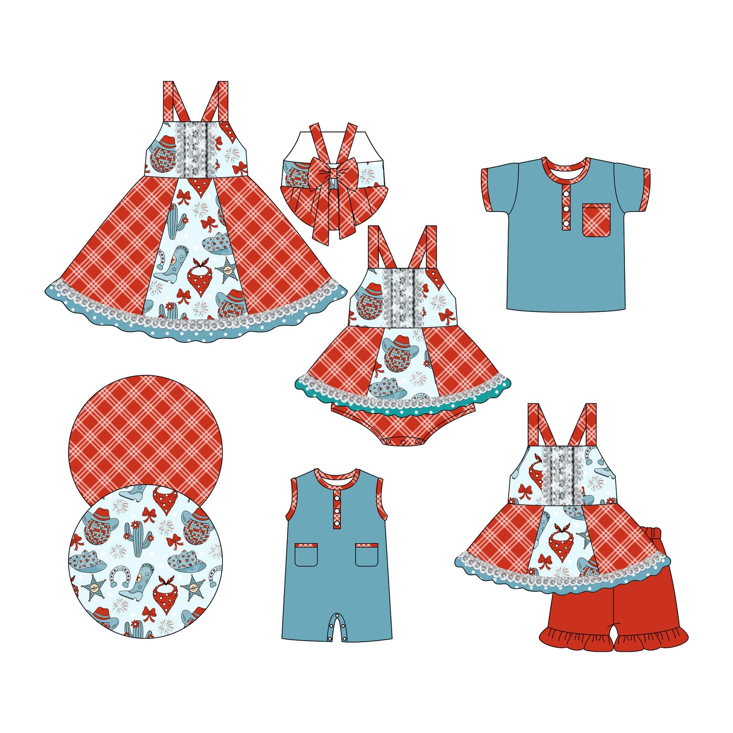 3.6 custom each style moq 5eta 4-6week Sibling Sisters boots bow baby girl short sleeve shorts sets and dress and rompers match family design