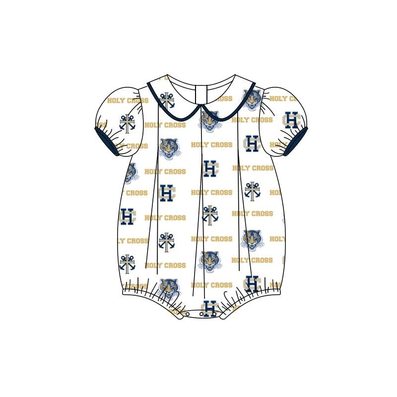 Custom moq 5 mix size milk silk eta 6-8weeks summer team blue baby girls clothes team sleeveless Maroon Letter Team Summer Series  Tiger Gold
